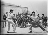 Boys taking part in a free summer camp organized by Los Angeles Sheriff Eugene Biscailuz. Circa July 1937