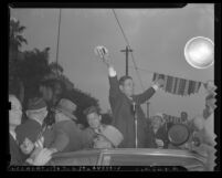 United States presidential candidate Wendell Lewis Willkie during 1940 campaign in Los Angeles, Calif