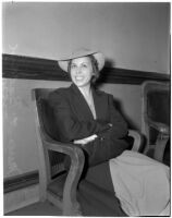 Margaret Ballard seated in a chair, Los Angeles, 1930s