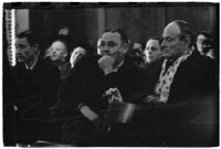 Police Captain Earle E. Kynette sits in court after being charged with conspiracy to commit murder, Los Angeles, 1938