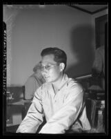 Army Sergeant Minoru Masukane, first Pacific Coast Japanese American soldier discharged from service in 1945