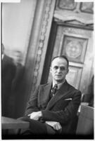 Attorney John C. Packard in the courtroom, Los Angeles, 1930s