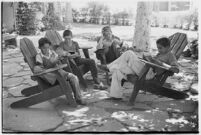 Boys taking part in a free summer camp organized by Los Angeles Sheriff Eugene Biscailuz. Circa July 1937