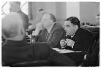 Mayor of New York City, Fiorello La Guardia, presides over the Pacific coast's United States Conference of Mayors. May 15, 1937