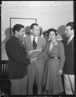 Judge Benjamin J. Scheinman marries Bobby Burns Berman and Betty Jane Hardesty, Los Angeles, 1935