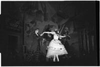 Ballerina dances in the Ballet Russe de Monte Carlo performance of "Ghost Town," Los Angeles, 1940