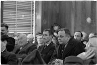 Police Captain Earle E. Kynette sits in court after being charged with conspiracy to commit murder, Los Angeles, 1938