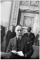 Attorney John C. Packard in the courtroom, Los Angeles, 1930s