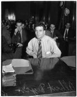 Albert Dyer on trial for the murder of three Inglewood girls, Los Angeles, August 1937