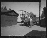 Japanese man evacuates from Terminal Island (Calif.)