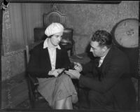 Policewoman Jean Peirce with Detective Lt. Leroy Sanderson, Los Angeles, circa December 1935