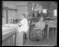 Two women sewing at California State Workshop for the Blind, circa 1930