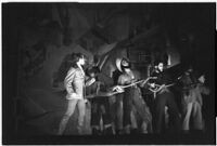 Ballet dancers on stage in the Ballet Russe de Monte Carlo performance of "Ghost Town," Los Angeles, 1940