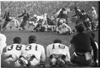 Loyola Lions face Santa Clara Broncos at the Coliseum, Los Angeles, 1937