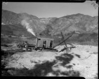 Flood control construction, Altadena, California, circa October-November 1935