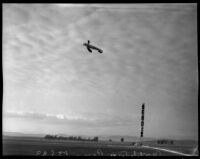 Airplane performing a trick at the National Air Races, Los Angeles, 1936