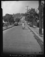 Street scene in Chavez Ravine, Los Angeles, 1947