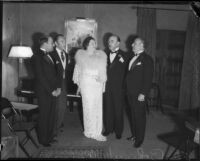 Socialites attend benefit performance of La Boheme at the Shrine Auditorium, Los Angeles, 1935