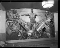 "Youth Arisen" mural panel by Leo Katz at the Frank Wiggins Trade School, Los Angeles, 1935