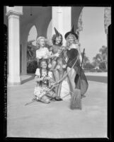 Four contestants of the Halloween Slick Chick beauty contest in Anaheim, Calif., 1947