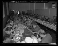 Salvation Army's Christmas dinner, Los Angeles, Calif., 1949
