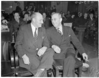 William J. Cook and Edward Levine at the liquor license bribe trial, Oct. 1939 - May 1940