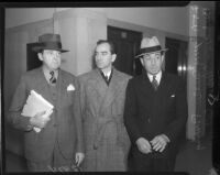 Attorney Jerry Giesler, director Busby Berkeley, and attorney Milton Cohen, circa 1935