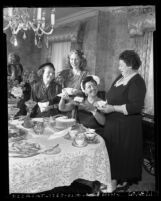 Tea party at Jewish Home for the Aging in Los Angeles, Calif., 1953