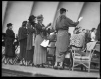 Eleanor Roosevelt with unidentified women at the Hollywood Bowl, Los Angeles, 1935