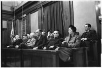 Jury selected for the murder trial of Paul A. Wright, Los Angeles, 1938