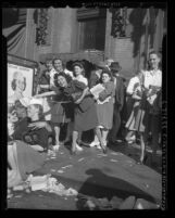 Group of women at Victory over Japan Day celebration in Los Angeles, Calif