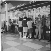 Group of truant girls in downtown Los Angeles, March 1946