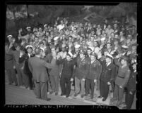 World War II veterans being sworn in as Los Angeles Police officers, 1945