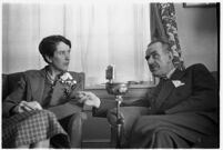 German author Erika Mann with her father, author Thomas Mann, Los Angeles