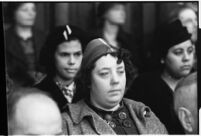 Spectator at the murder trial of Paul A. Wright, Los Angeles, 1938