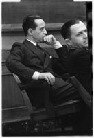 Accused murderer Paul A. Wright in court, Los Angeles, 1938