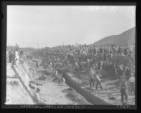 Works Projects Administration construction workers extending La Brea Avenue in Los Angeles, Calif., circa 1935