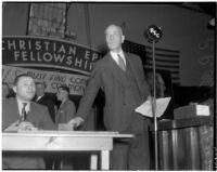 Los Angeles City Councilman Parley P. Christensen gives a speech