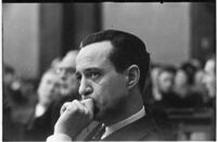 Accused murderer Paul A. Wright in court, Los Angeles, 1938