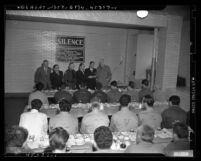 Passover service at Los Angeles County Jail, 1949