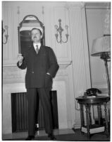 Sir Alfred Duff Cooper during his national lecture tour, Los Angeles, 1940