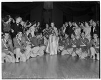 Cheryl Walker, queen of the 1938 Tournament of Roses Parade, at the Tournament Ball, 1937