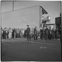 Police and strikers during the Conference of Studio Unions strike against all Hollywood studios, Los Angeles, October 19, 1945