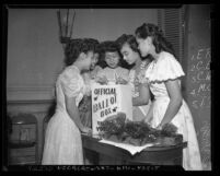 Contestants for Filipino Independence Day Queen in Los Angeles, Calif., 1948