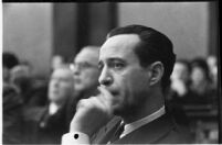 Accused murderer Paul A. Wright in court, Los Angeles, 1938