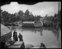 "Norse Ship at Anchor" float in the Tournament of Roses Parade, Pasadena, 1934