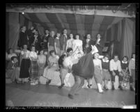 Youths at dance hosted by Bellflower Lodge 583, Loyal Order of Moose, Calif., circa 1950