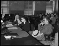 Louis Payne sits with father, Lucius F. Payne, Los Angeles, June-July, 1934