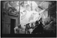 Ballet dancers on stage in the Ballet Russe de Monte Carlo performance of "Ghost Town," Los Angeles, 1940