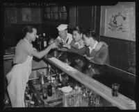 Sailors at a bar in Chinatown. A. 1942